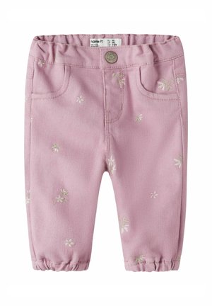 Tiesaus kirpimo džinsai - dawn pink