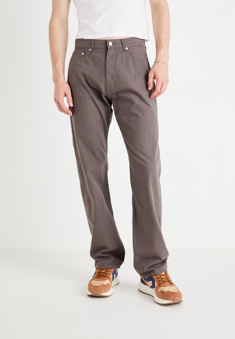 Weekday SPACE RELAXED STRAIGHT - Püksid - dark mole
