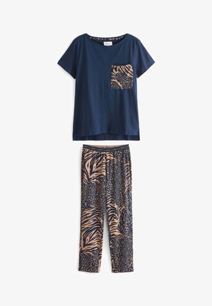 Next SET - Yöasusetti - navy blue animal print