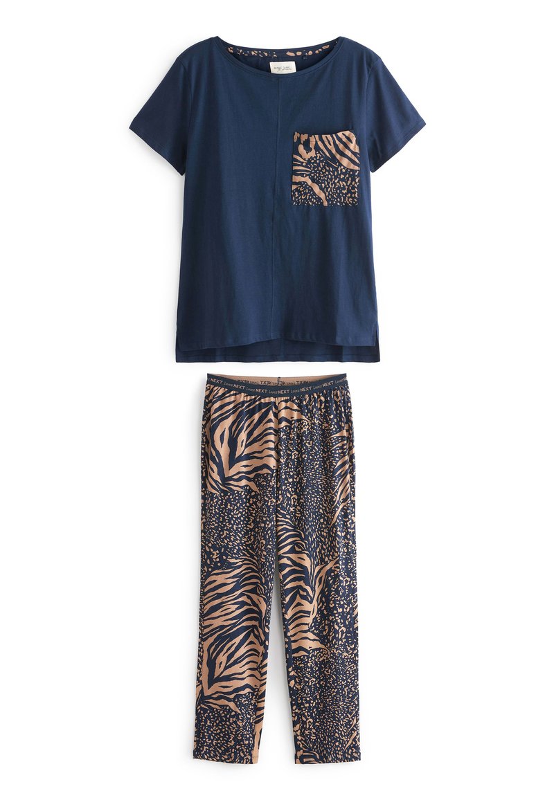 Next SET - Nattplagg set - navy blue animal print