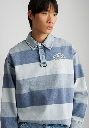 SCRIPT RUGBY SHIRT - Piké - light wash blue