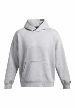Grau Hoodie aus weichem Material, mit einer vorderen Kängurutasche und gerippten Bündchen. Lässige Passform mit einem schlichten Design.