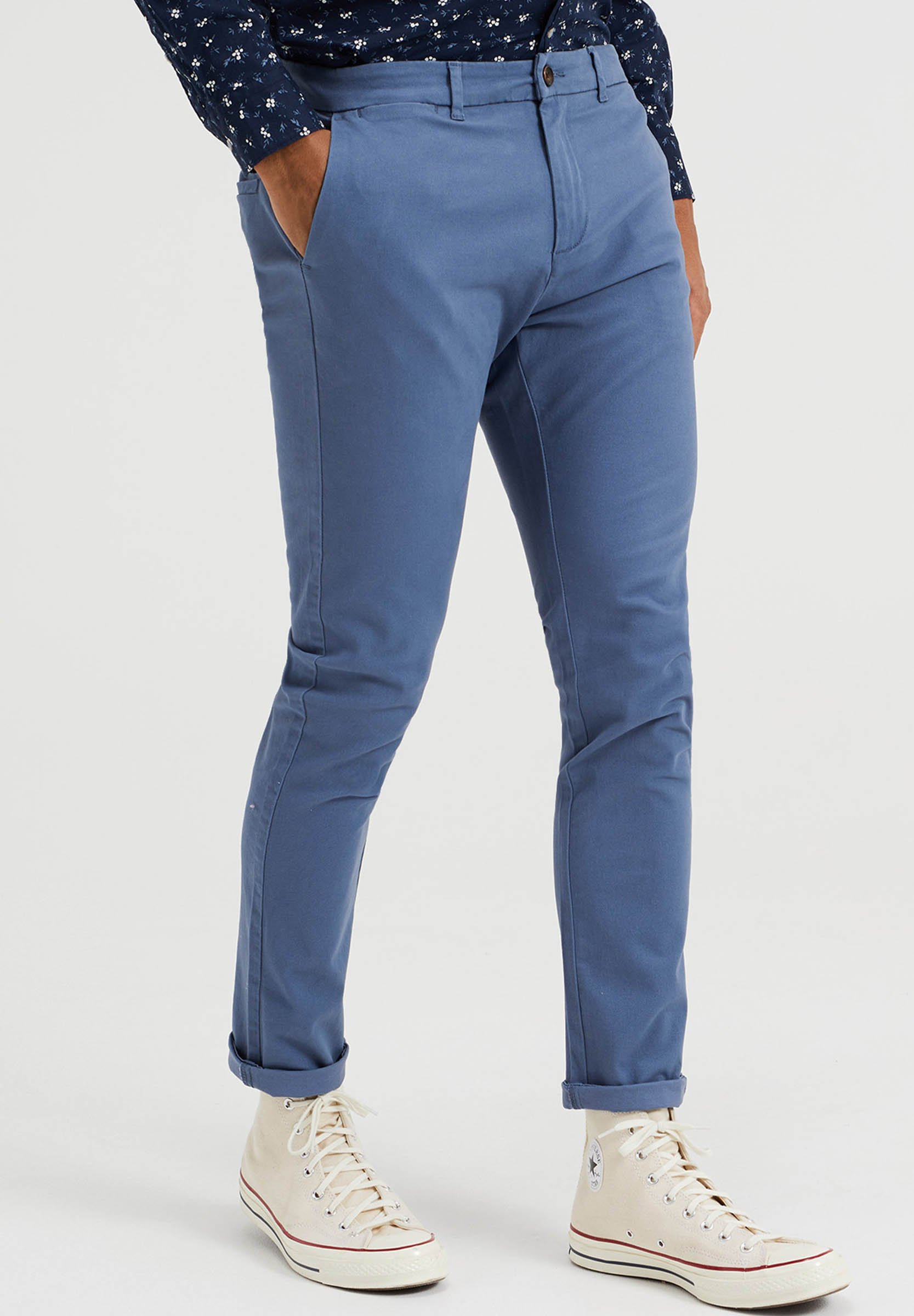 WE Fashion SKINNY FIT - Pantalones chinos - blue/azul - Zalando.es