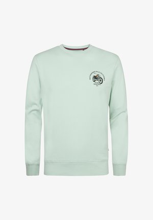 Petrol Industries, MEN SWEATER ROUND NECK PRINT - Sweater - cool mint