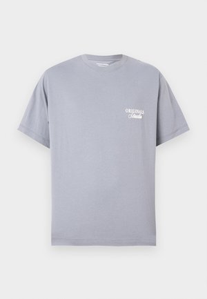 Light gray short-sleeve crew neck T-shirt with small white "ORIGINALS Studio" text on the left chest.