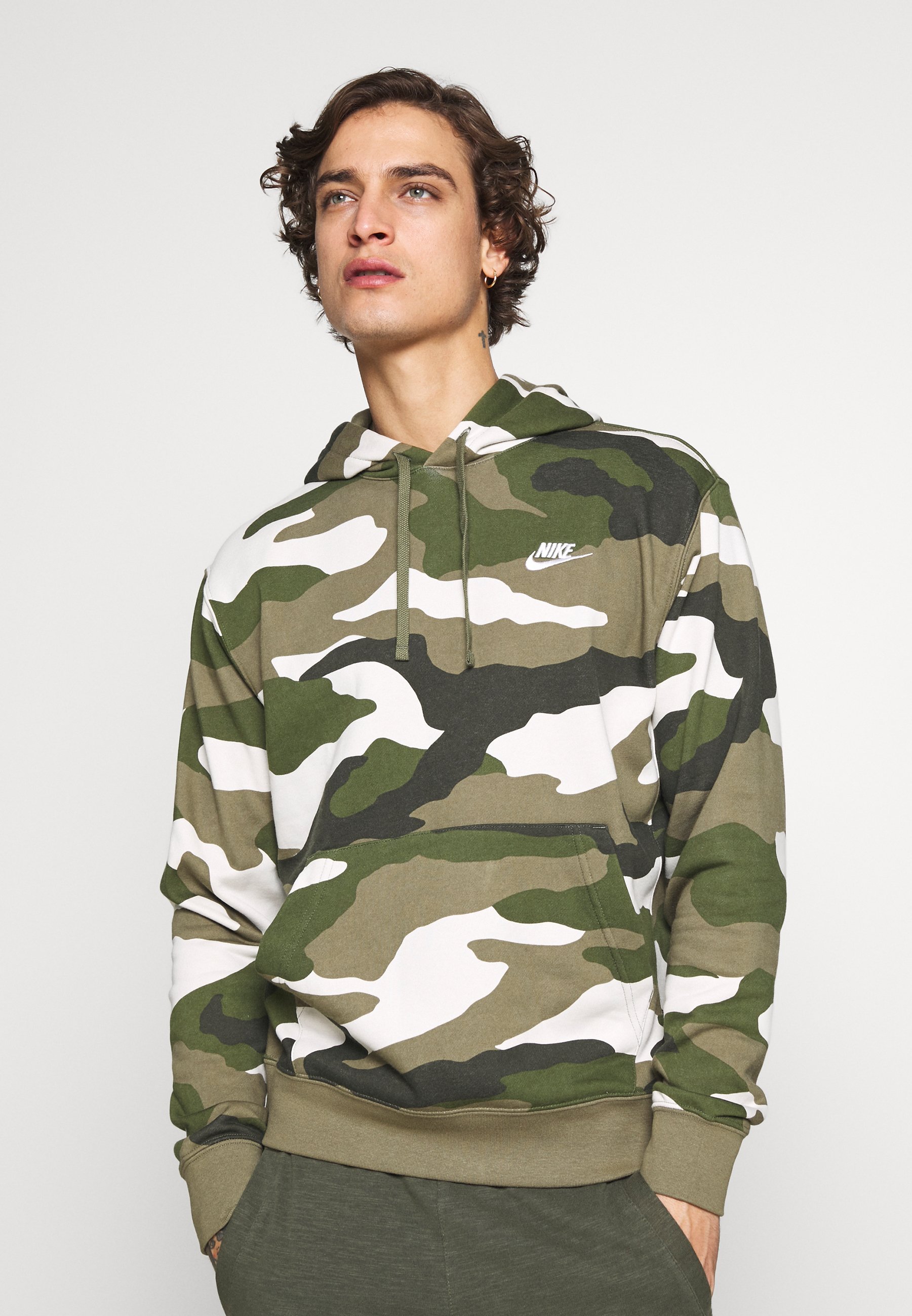 nike sportswear club camo hoodie