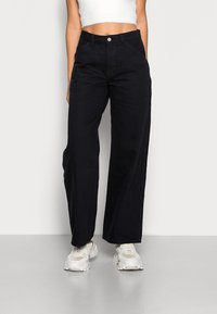 Weekday ONYX TROUSERS - Calças de ganga de perna direita - black