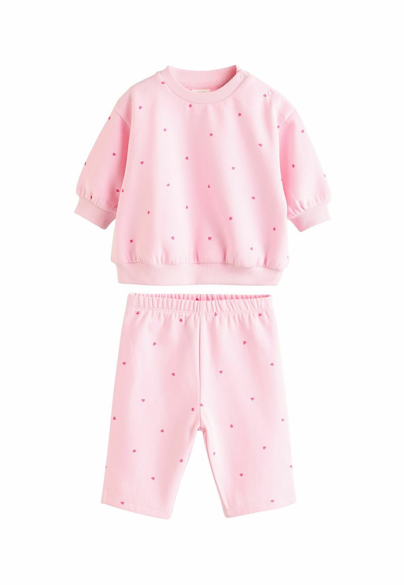 Next COSY SET - Leggings - pink  red heart print