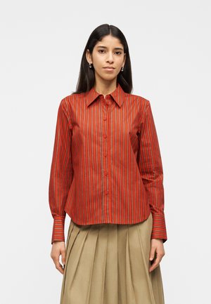 INNOTA PICCOLO SHIRT - Paitapusero - dark orange/beige