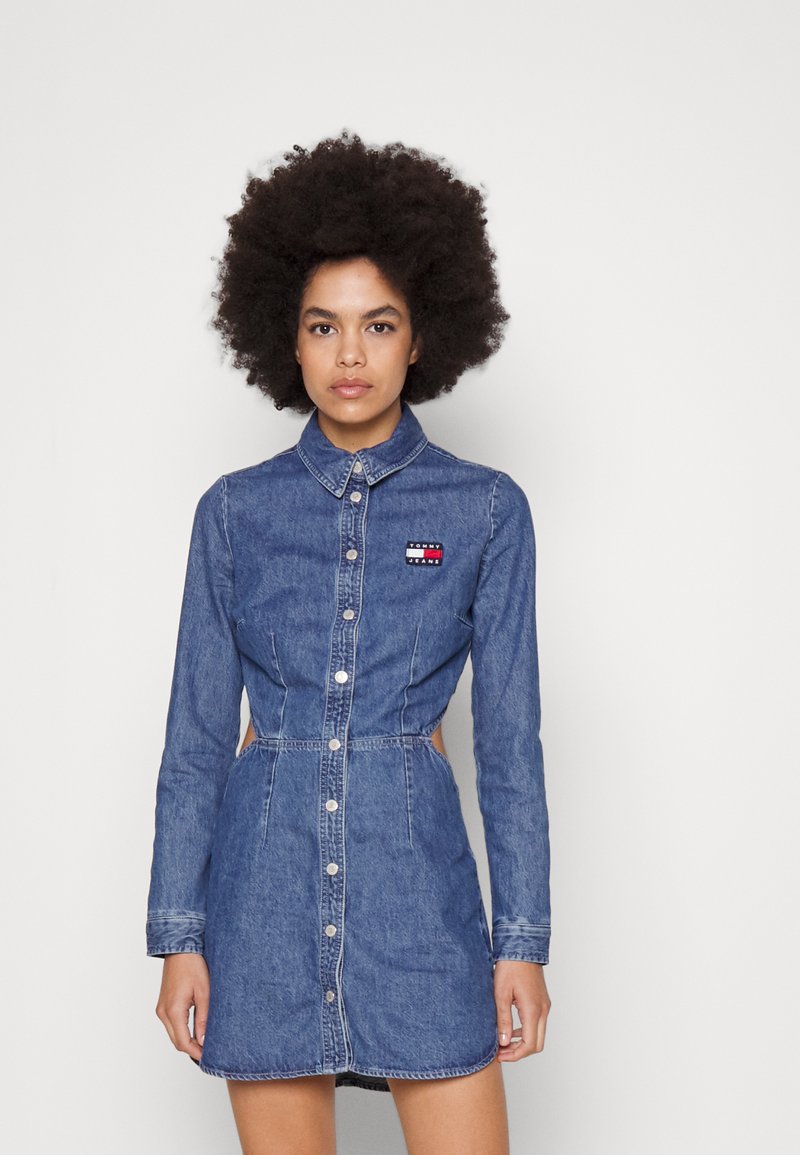 Tommy Jeans FITTED DRESS Day dress denim medium/blue denim
