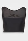 SIGNATURE HIGH BIKINI TOP - Bikini augšdaļa - black