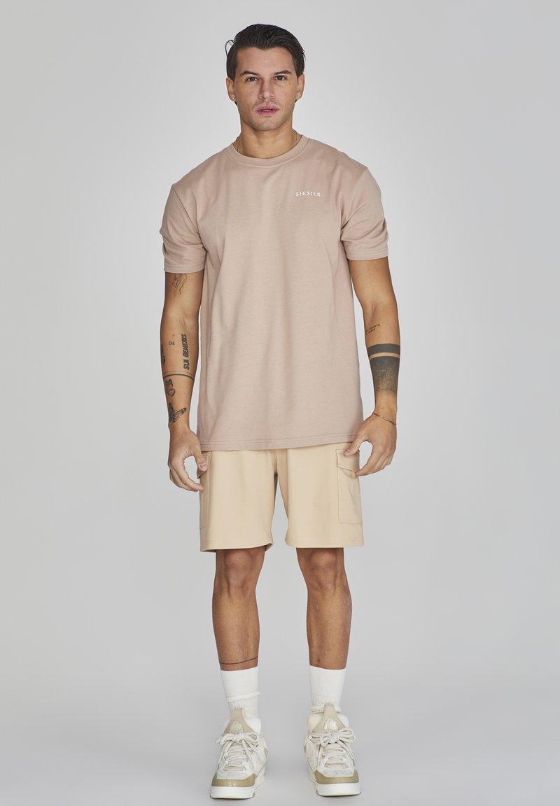 SikSilk T-shirt print bruin SikSilk T-shirt print bruin