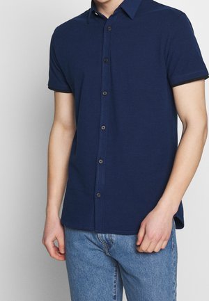 Overhemd - mottled dark blue