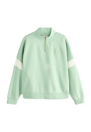 REGULAR FIT -  QUARTER ZIP  - Športni pulover - sage green ecru