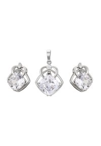 faina SET - Øreringe - silver-coloured
