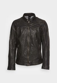 CHUTO  - Casaco de couro - dark olive