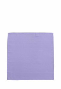 Purple fabric placemat with a smooth texture and finished edges, featuring a solid color without patterns or accents.