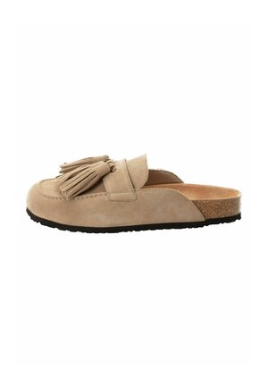 Tamaris, PANTOLETTE - Pantolette flach - taupe