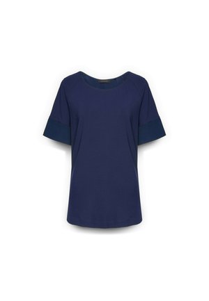 Elena Mirò, T-SHIRT CON BOTTONI SUL RETRO - T-Shirt basic - blu