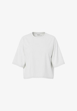 Pieces, PCSADIE 2/4 BOXY TEE PWP JRS BC - T-shirt con stampa - cloud dancer