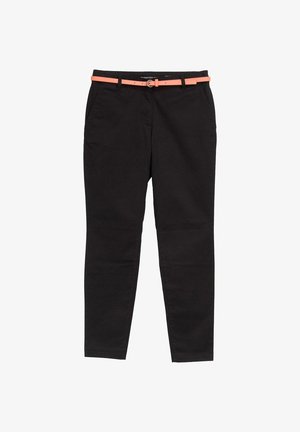 TOM TAILOR, TOM TAILOR HOSEN & CHINO CHINO MIT GÜRTEL - Chino - deep black