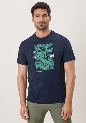 Print T-shirt - dark blue placed p