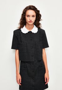 adL ROUND COLLOR PUCKET DETAILED - Shirt dress - plaid anthracite