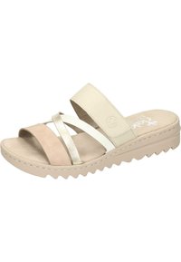 Rieker Mules - altrosa lightgold offwhite perle