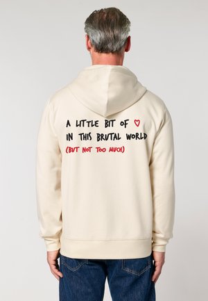 BRUTAL BACK EMBROIDERY - Sweatjacke - off-white