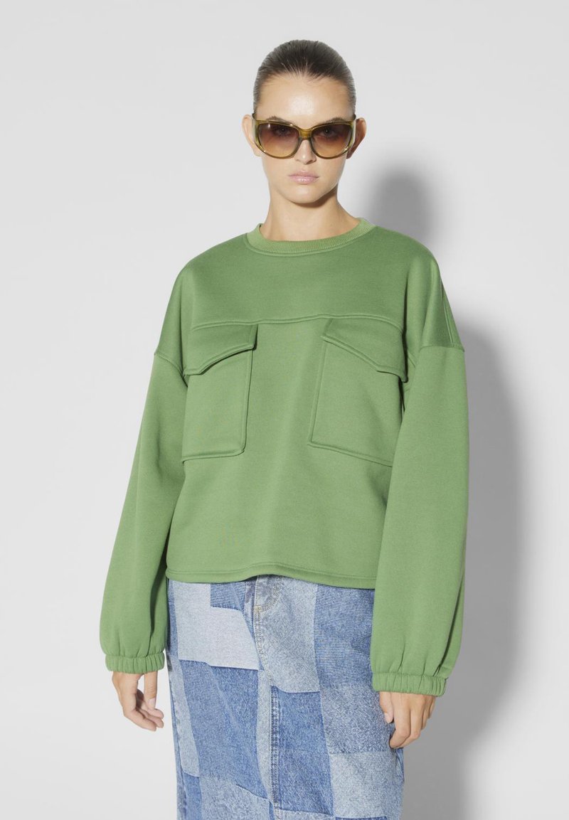 SOMETHINGNEW POCKET - Φούτερ - garden green