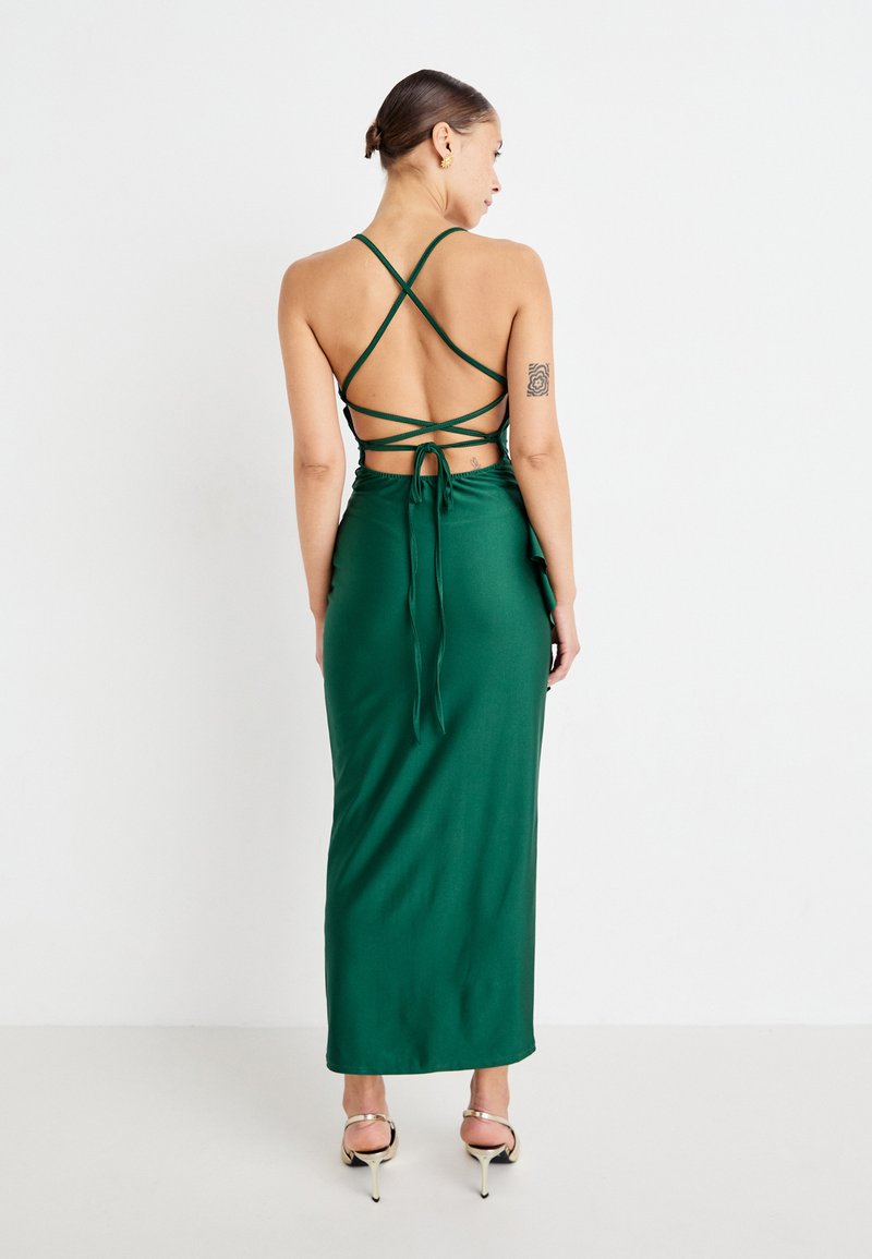 WAL G PETITE WEDDING GRACE RUFFLE MAXI - Jersey dress - forest green/dark  green - Zalando