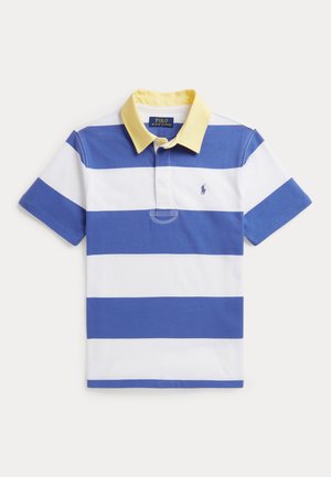 STRIPED COTTON SHORT-SLEEVE RUGBY SHIRT 7-14Y - Πόλο - liberty/white
