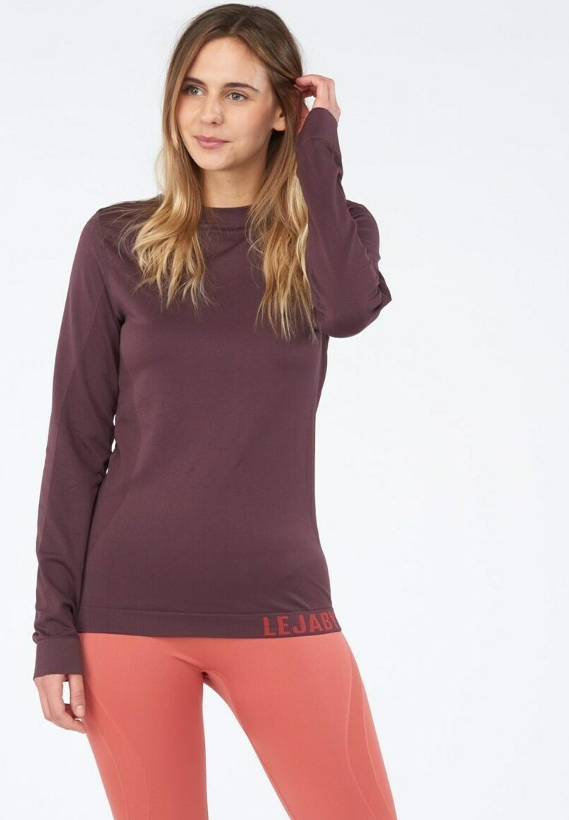 T-shirt Manches Longues Thermolactyl Fine Côte – Femme, Violet, Chaleur Douce Mi-saison