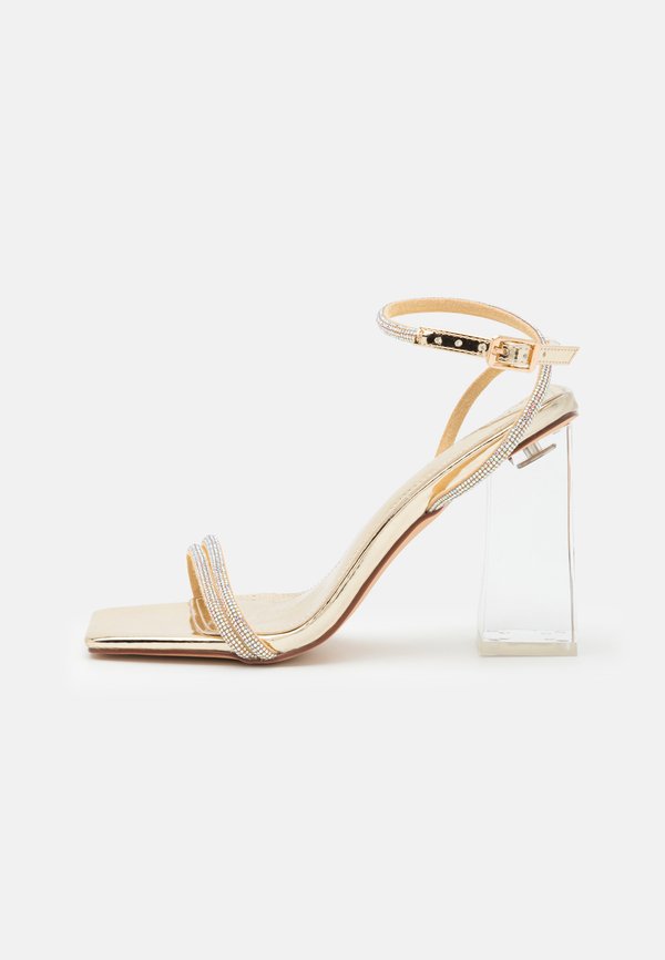 VEENO - High heeled sandals - gold mirror