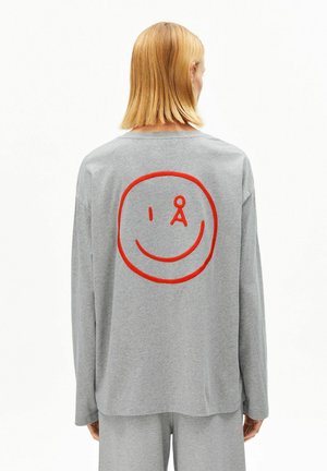 FIETAA SMILE - Langarmshirt - silver melange