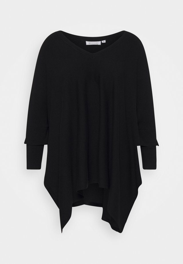 FOSNA - Strickpullover - black