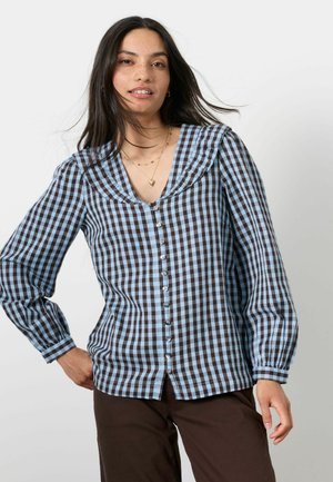 FatFace, GINGHAM BLOUSE - Pluus - blue