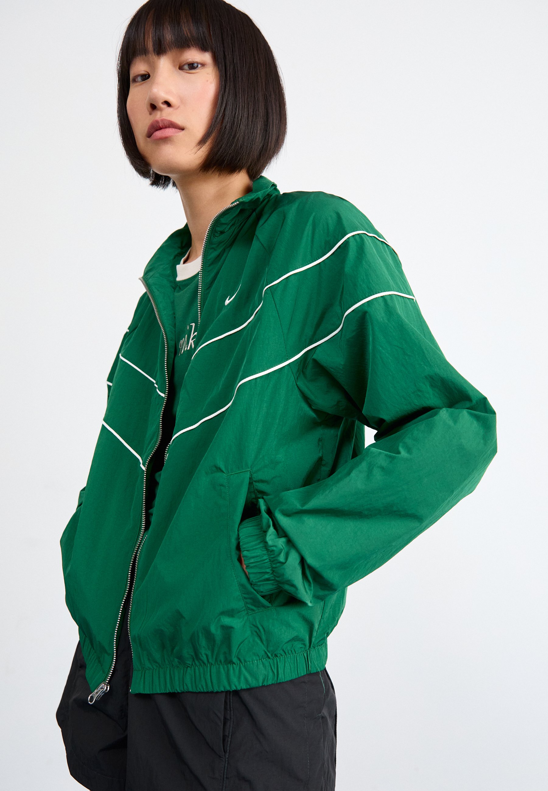 green white black nike windbreaker
