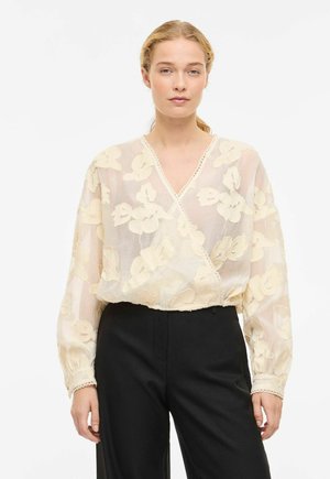 MIT LANGEN ÄRMELN VIEBBA V-AUSSCHNITT - Blouse - birch