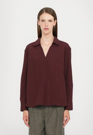 CLOSED ASYMMETRIC SHIRT - Button-down blouse - dark raisin red