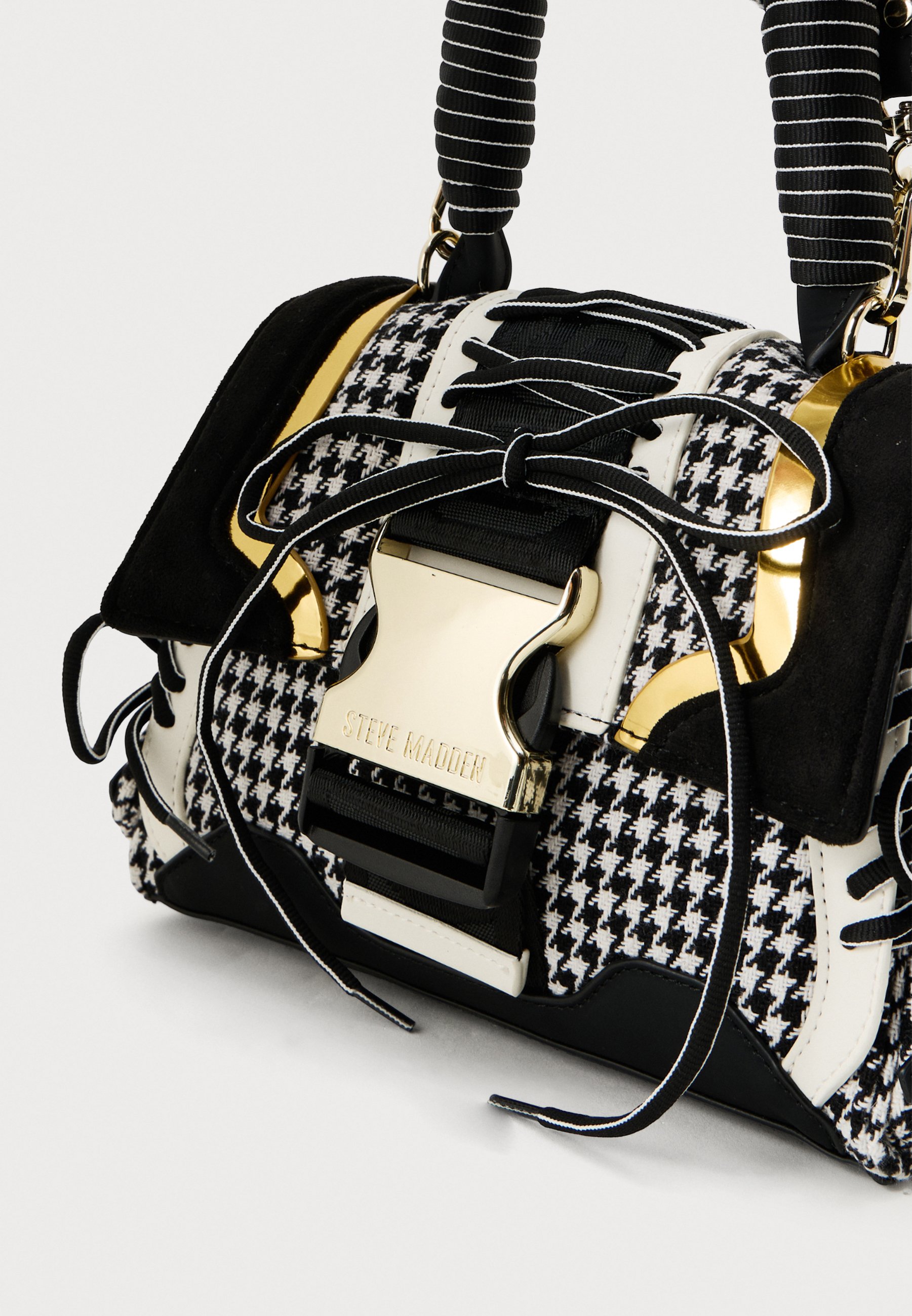 Steve Madden DIEGO - Geantă crossbody - black/gold-coloured/negru