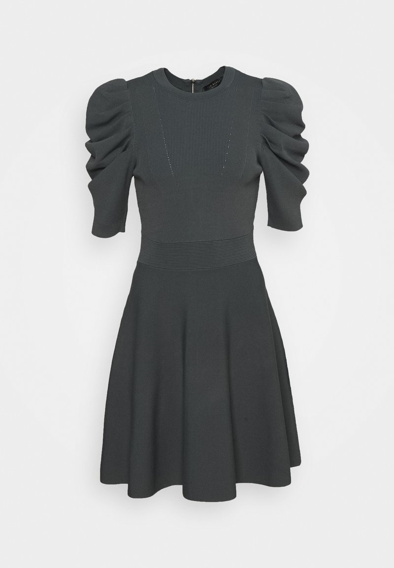 Ted Baker Gebreide jurk donkergroen gemêleerd