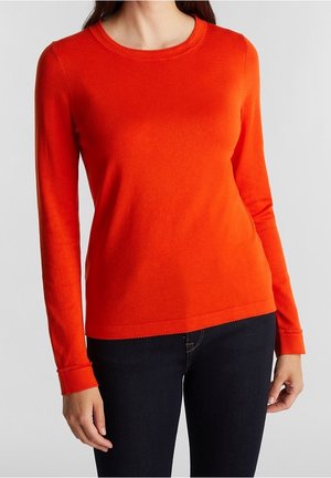 Stickad tröja - orange