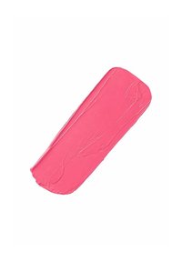 Lys pink, glat tekstur, forlænget form med en glansfuld finish, der antyder et cremet stof eller kosmetisk produkt.