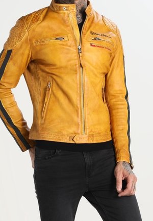 Leren jas - yellow
