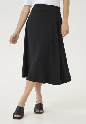 HIGH WAIST - A-snit nederdel - black deep