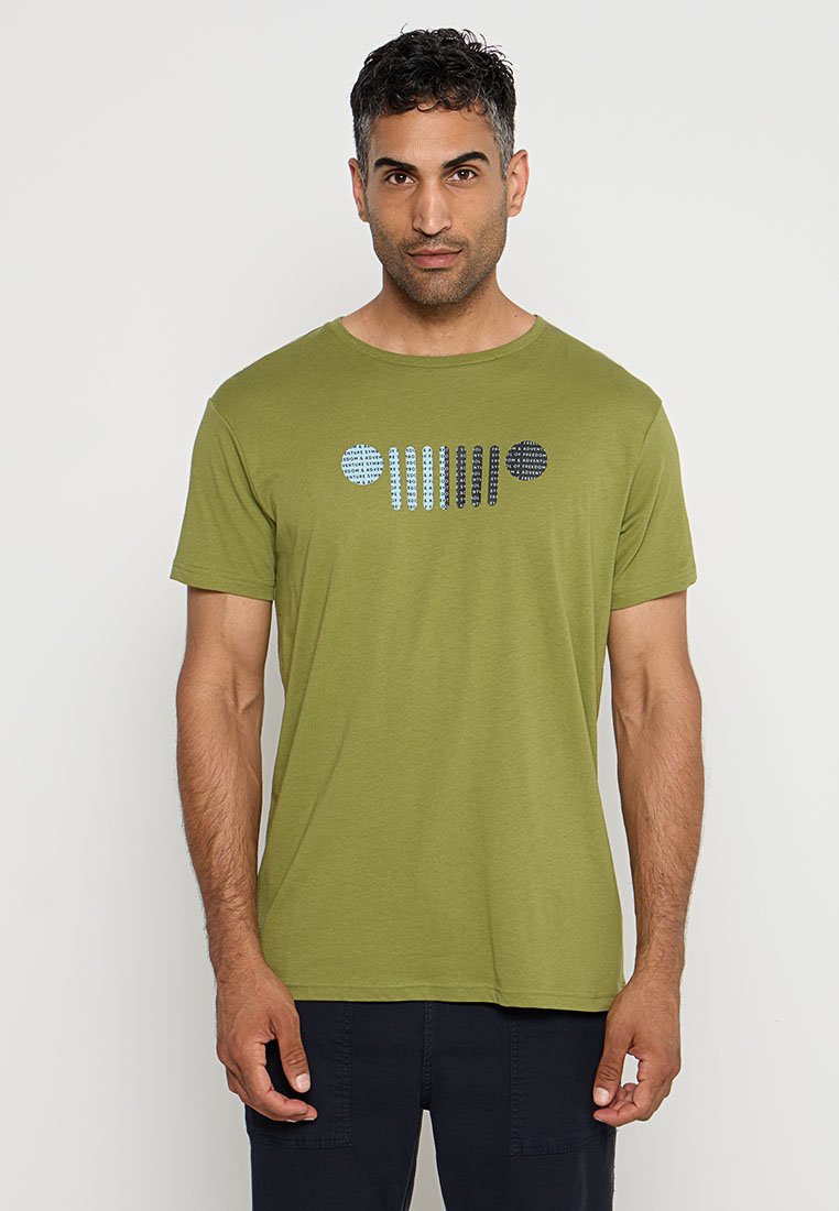 Jeep T-shirt print groen
