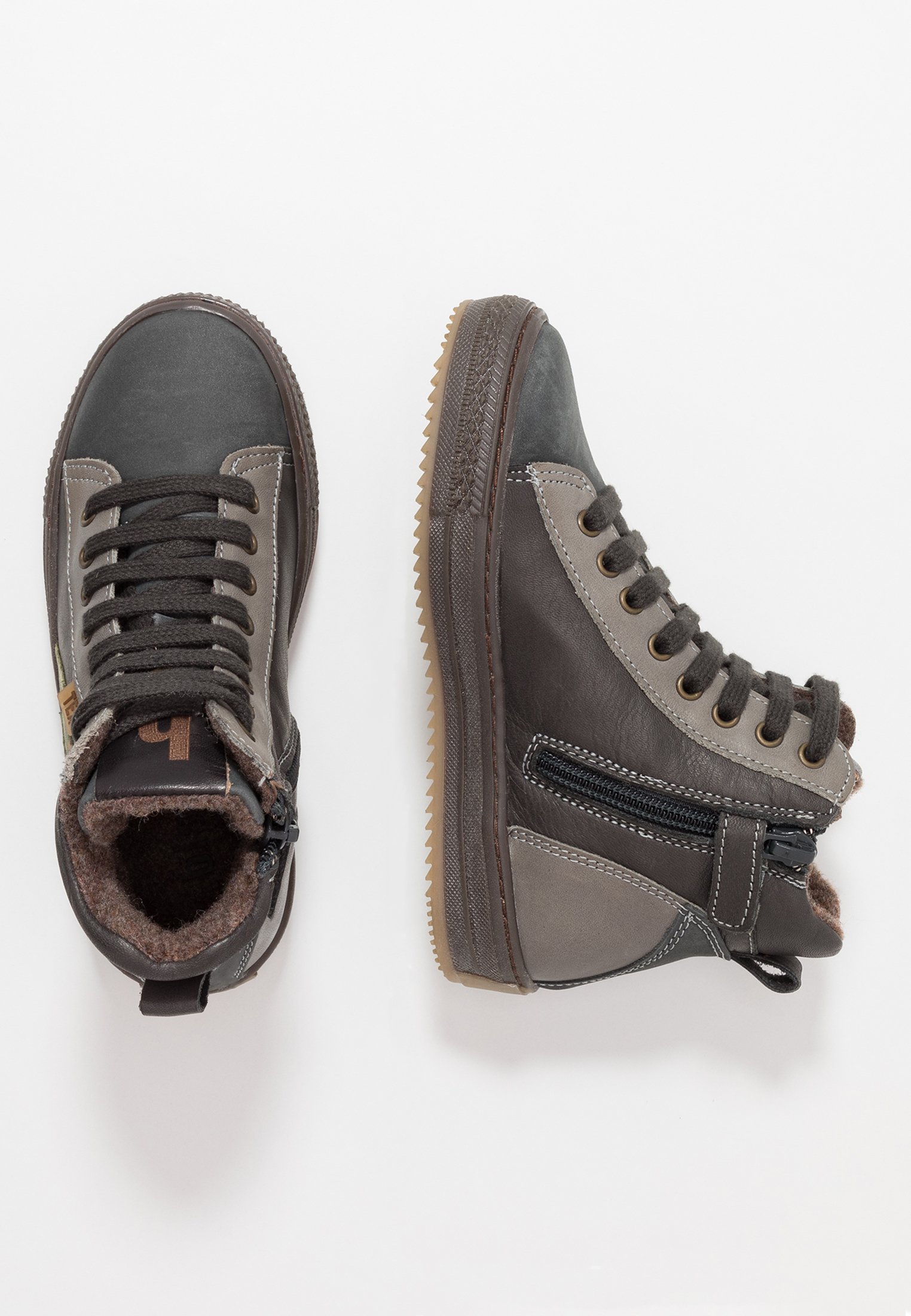 Bisgaard TRAINERS Korkeavartiset tennarit antracite Bisgaard NEO Nilkkurit army Zalando.fi