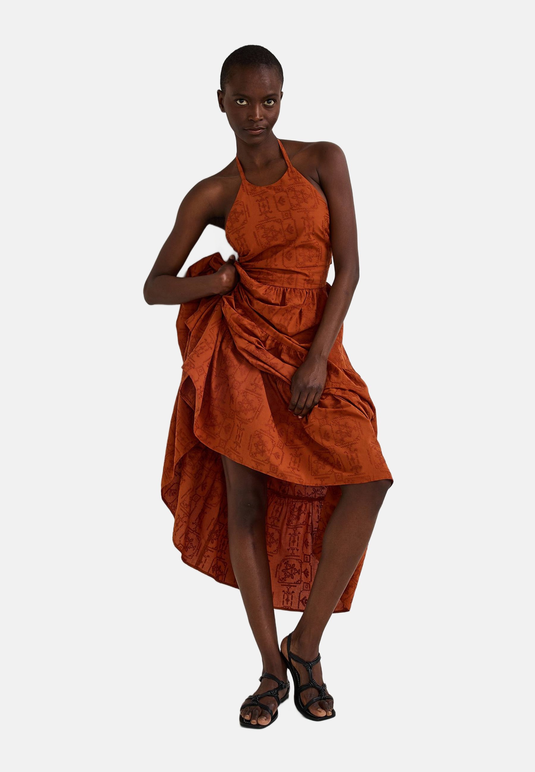 Monoprix Robe longue fez/orange