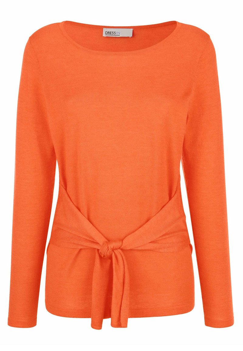 Damen Strickjacken | Dress In Strickpullover orange - RT34783 Damen Strickjacken | Dress In Strickpullover orange - RT34783